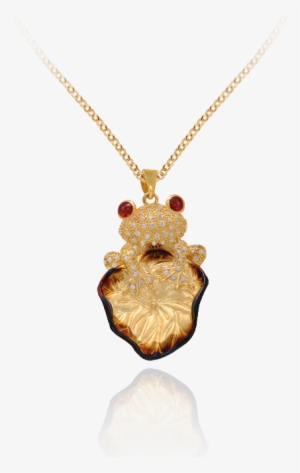 Tree Frog On Lily Pad Ember Pendant - Pendant