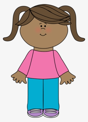 Cute Little Girl Clip Art - Standing Clip Art