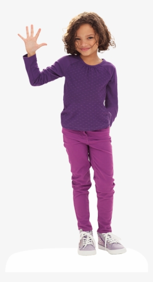 Little Girl Holding Up 5 Fingers - Girl