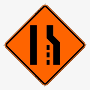 Construction On Green Bay Street May Cause Delays - Right Lane Ends Sign