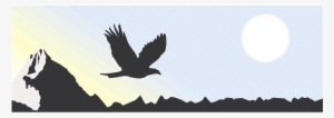 Mountain, Sun, Eagle, Sky, Bird, Flying, Mountains - Eagle And Mountain Silhouette