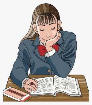 This Free Icons Png Design Of Schoolgirl Studying