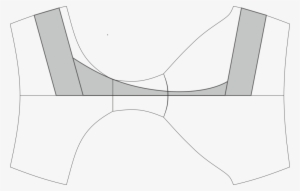 Eliminate The Side Seam On The Lace Pieces And Straighten - Line Art