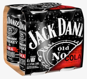 Jack Daniel's Tennessee Whiskey & Cola Cans 375ml 4 - Jack Daniels And Cola 4 Pack