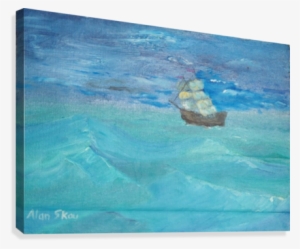 Sailing Calm Sea With Dark Sky - Sea