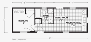 1 Bedroom Mobile Home Micro 12 X 32 384 Sqft Factory - 8 X 32 Mobile Home