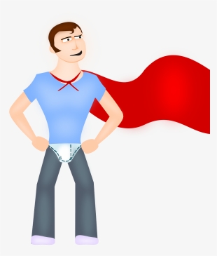 Man, Underpants, Hero, Superman, Funny, Cape - Happy Birthday My Hero