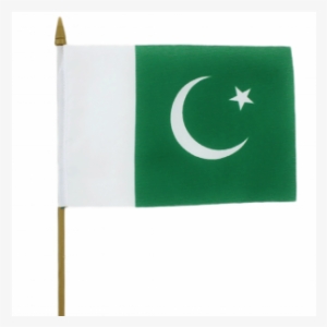 Pakistan Hand Flag - Satin Pakistan Flag - 6x9"