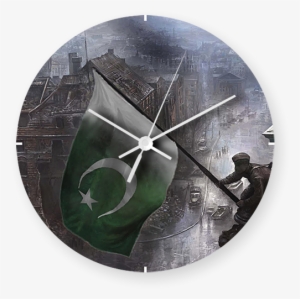 Pakistan Flag Printed Clock - Pakistan Army Wallpapers Hd