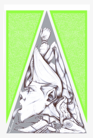 Image Of Contorted In A Triangle - Stained Glass
