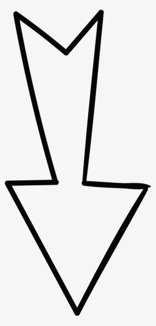 Down Arrow Wedge Tail Doodle