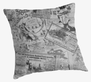 Vintage Newspaper • Also Buy This Artwork On Home Decor, - Cushion