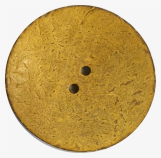 Mustard Yellow Extra Large Coconut Button "rustica" - Circle