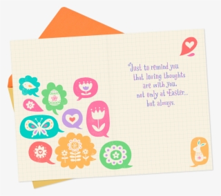 Spring Thought And Word Bubbles Easter Card