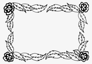 Png File Size - Flower Rectangle Frame Draw