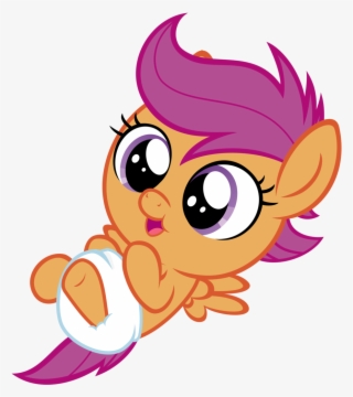 Png Free Vector Baby Cute - Mlp Rainbow Dash E Scootaloo