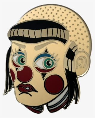 Skinhead Girl With Chelsea Haircut And Face Painted - Illustration