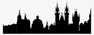 White Skidmore - Prague Skyline Silhouette