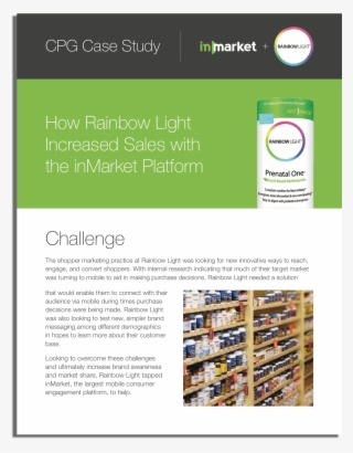 The Shopper Marketing Practice At Rainbow Light Was - Online Advertising