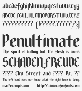 New Gothic Textura Font Preview - Fixedsys Font