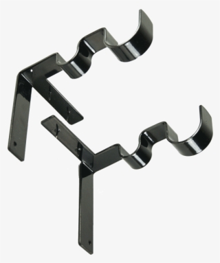 Glossy Black - Curtain Rod Brackets