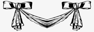 Drapes With Bows Big - Drape Clipart