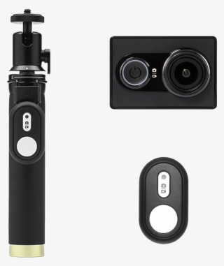 Action Camera Kit With Selfie Stick And Bluetooth Remote - Yi Camera Black Edition