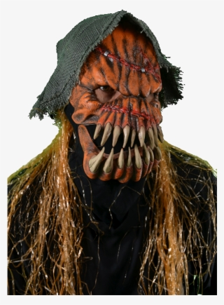 Pumpkin Man Moving Mouth Mask - Pumpkin Man Mouth Moving Halloween Mask