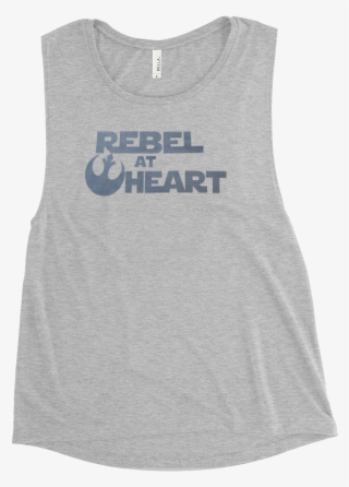 Rebel At Heart Star Wars Blue Shimmer T-shirt And Tank - Active Tank