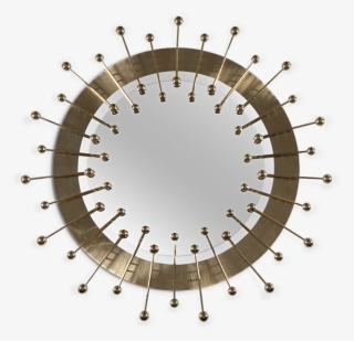 Gold Plated Brass And Mirror - Vespa Clube Gaia