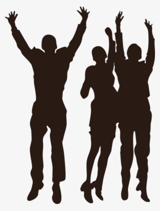 Silhouette Team Jumping, Beauty Fashion - Silueta De Jovenes Png