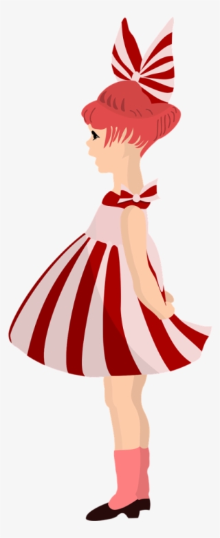 Ribbon,girl,red Ribbon, - Illustration
