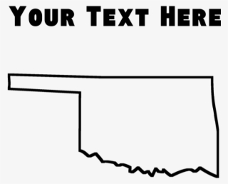 Design Is Printed, Not Embroidered - State Of Oklahoma Outline