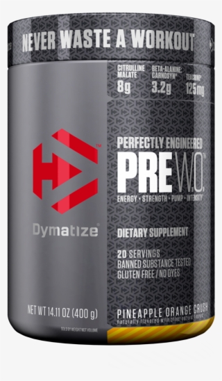 Dymatize Prewo, Pre-workout Energy Powder, Pineapple - Energy Drink