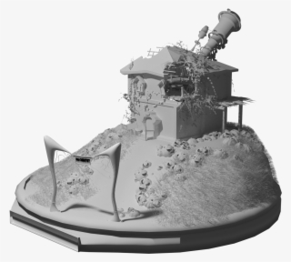 Mad Scientist House No Textures 3d Model Blend - Mad Scientist House