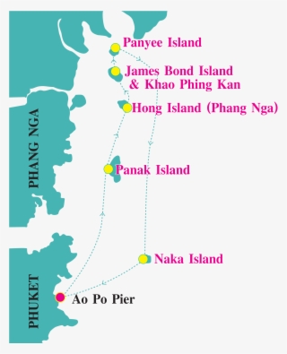 James Bond By Speed Boat - Map