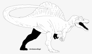 Banner Library Download Jp Spinosaurus Line Art Free - Sketch