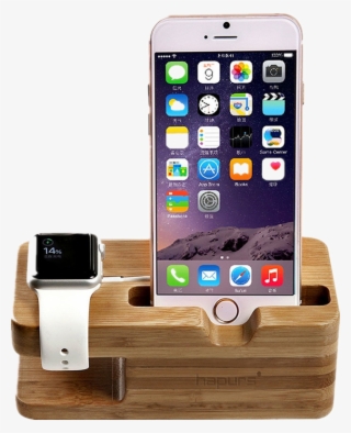 Charge Station Stock Cradle Holder For Apple Watch - Apple Watch Stand Bamboo