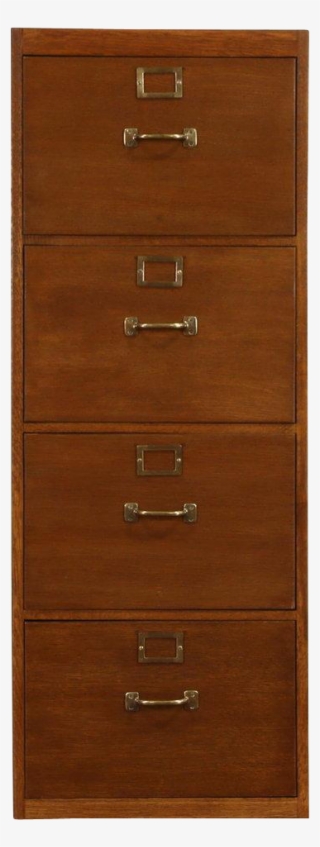Oak 4 Drawer File Cabinet, Ww Ii Army Air Force 1940's - Chest Of Drawers