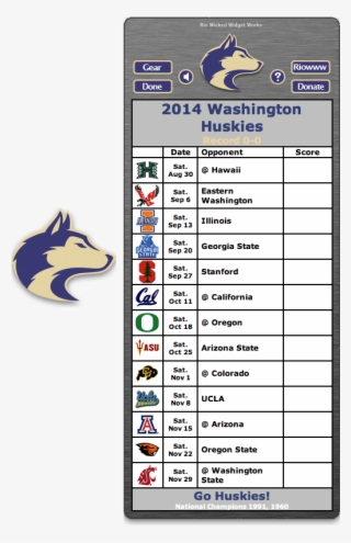 Free 2014 Washington Huskies Football Schedule Widget - Wi Badgers Football Schedule 2018