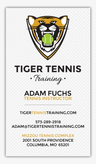 The Tiger Tennis Training Business Card - Birthing Home