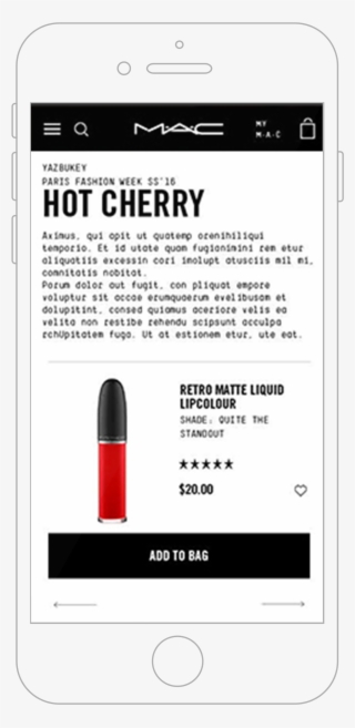 Landing Page Designed For Fashion Week Make-up Trends - Mac Pro Cosmetics