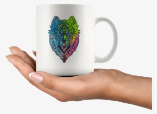 Tribal Wolf Head Mug - Mug