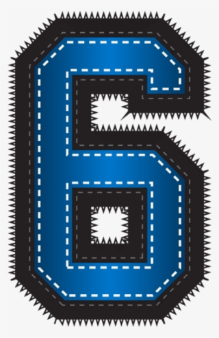 Download Blue Sport Style Number Six Clipart Png Photo - Blue Number Six