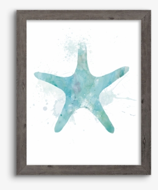 Watercolor Silhouette ~ Sea Star - Starfish