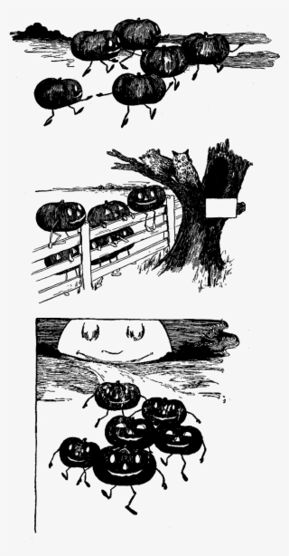 Halloween Jack O Lanterns Pumpkins Craft Transfers - Illustration