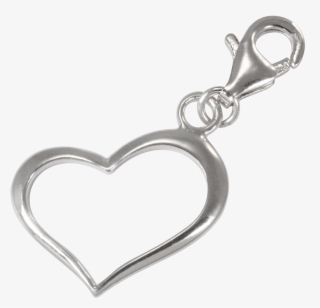 Sterling Silver Open Heart Clip On Charm - Locket