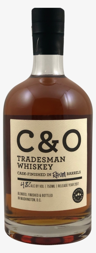 C&o Tradesman Whiskey, French Rhum Cask Finished Image - Glass Bottle