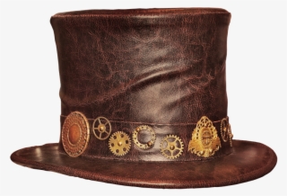 Cylinder, Leather Hat, Steampunk, Hat, Gothic - Steampunk Cylinder
