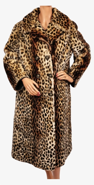 S Print Stencilled Mouton Fur Coat Sheared - Fur Clothing